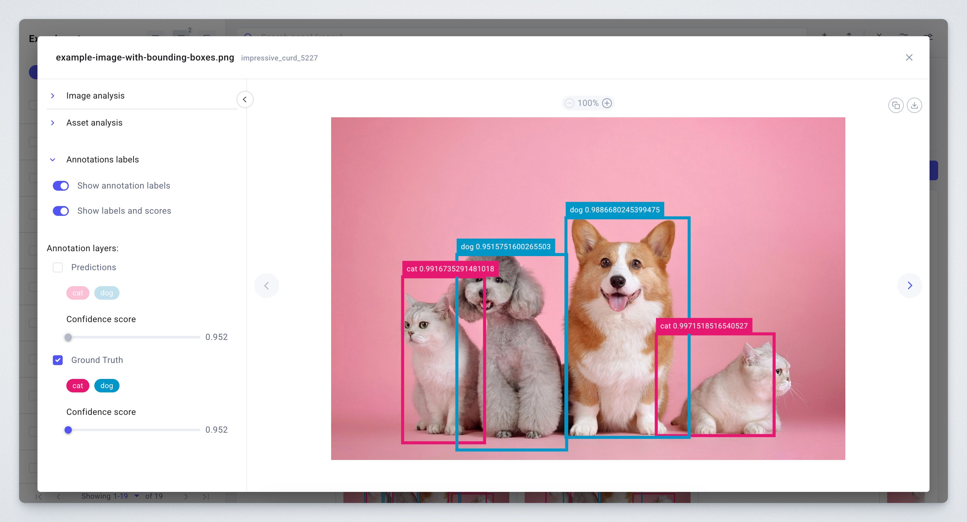 Open or close annotations by layer