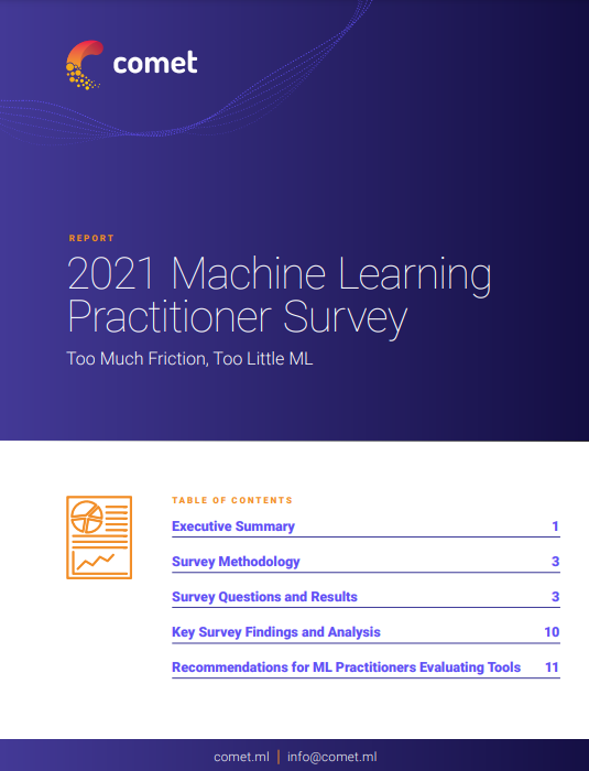 2021 Machine Learning Practitioner Survey cover
