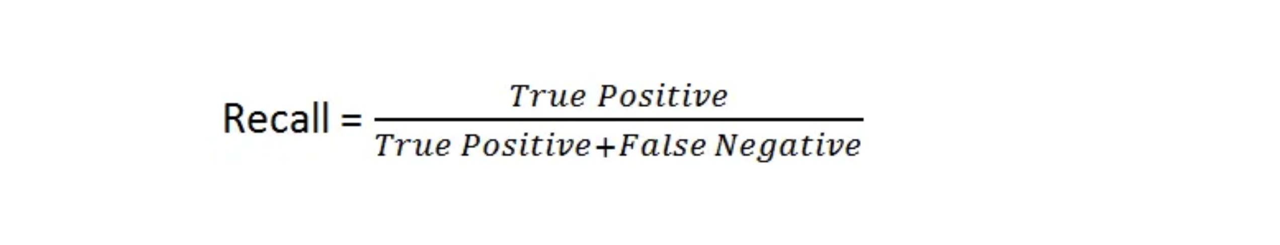 Formula for recall