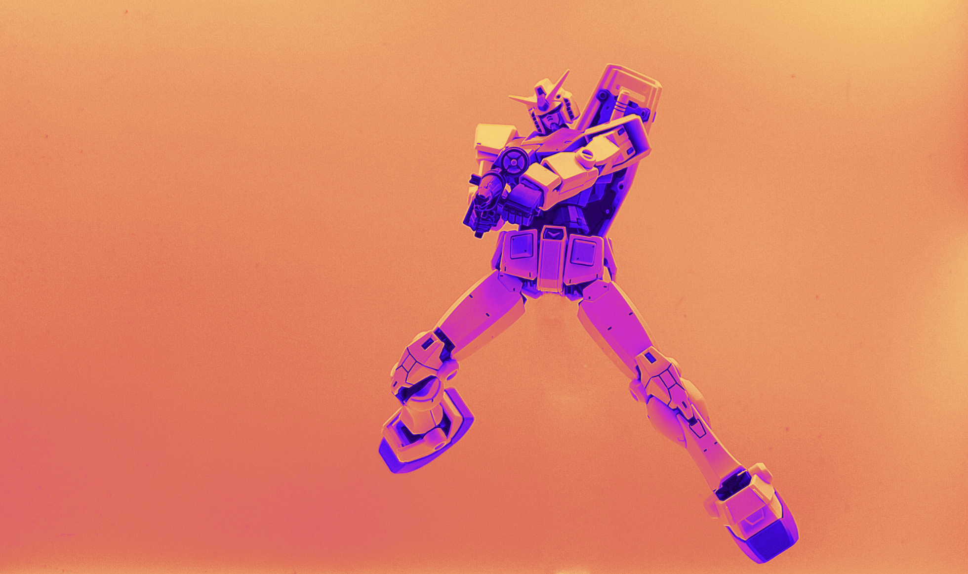 Neon orange, pink, and purple transformer model toy jumping mid-air and shooting at the camera in an action shot. Stylized image, comic-book like. Cover image for Comet ML's article "Explainable AI: Visualizing Attention in Transformers"