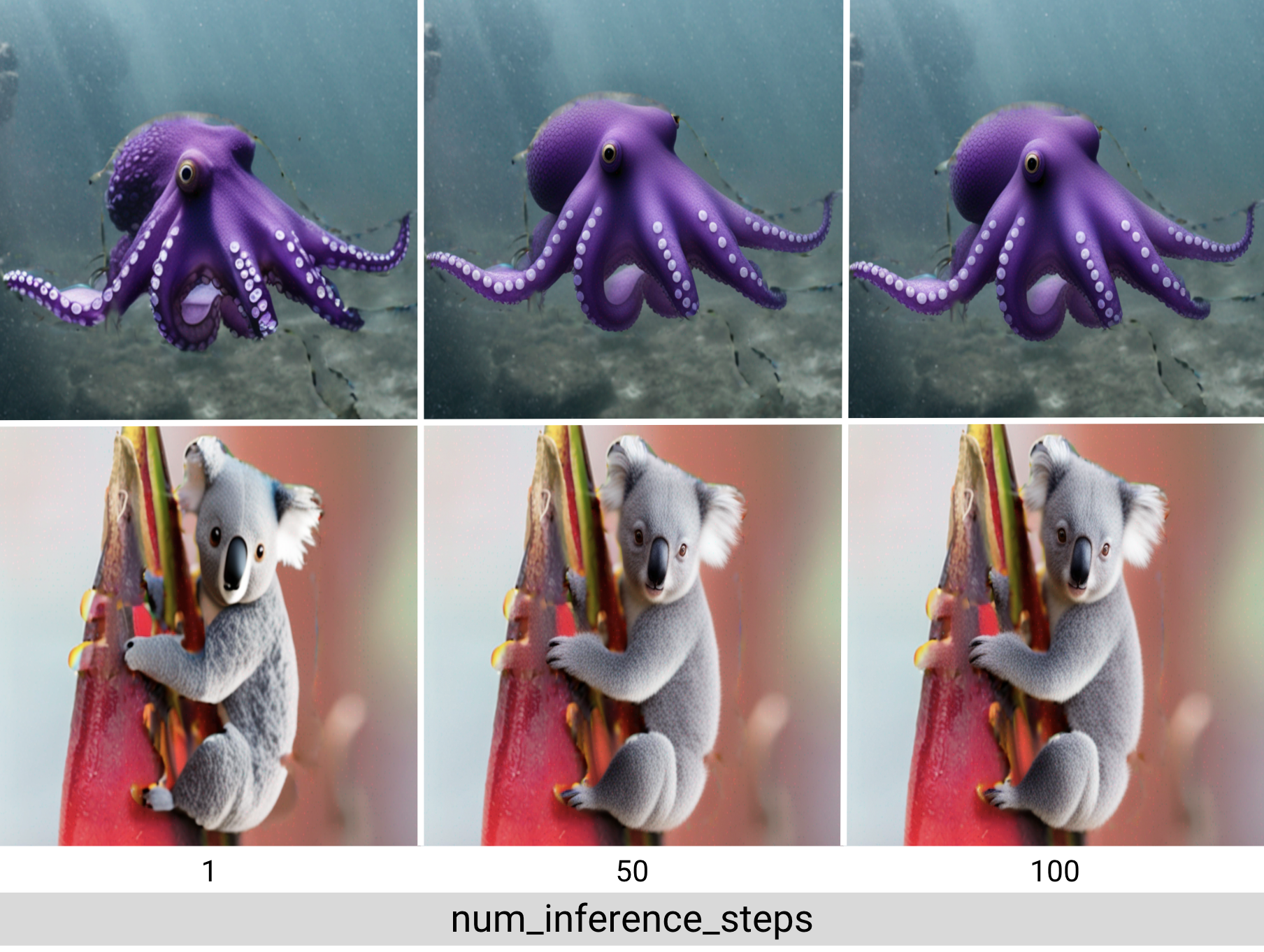 Running SDXL 1.0 on different numbers of inference steps produces different results