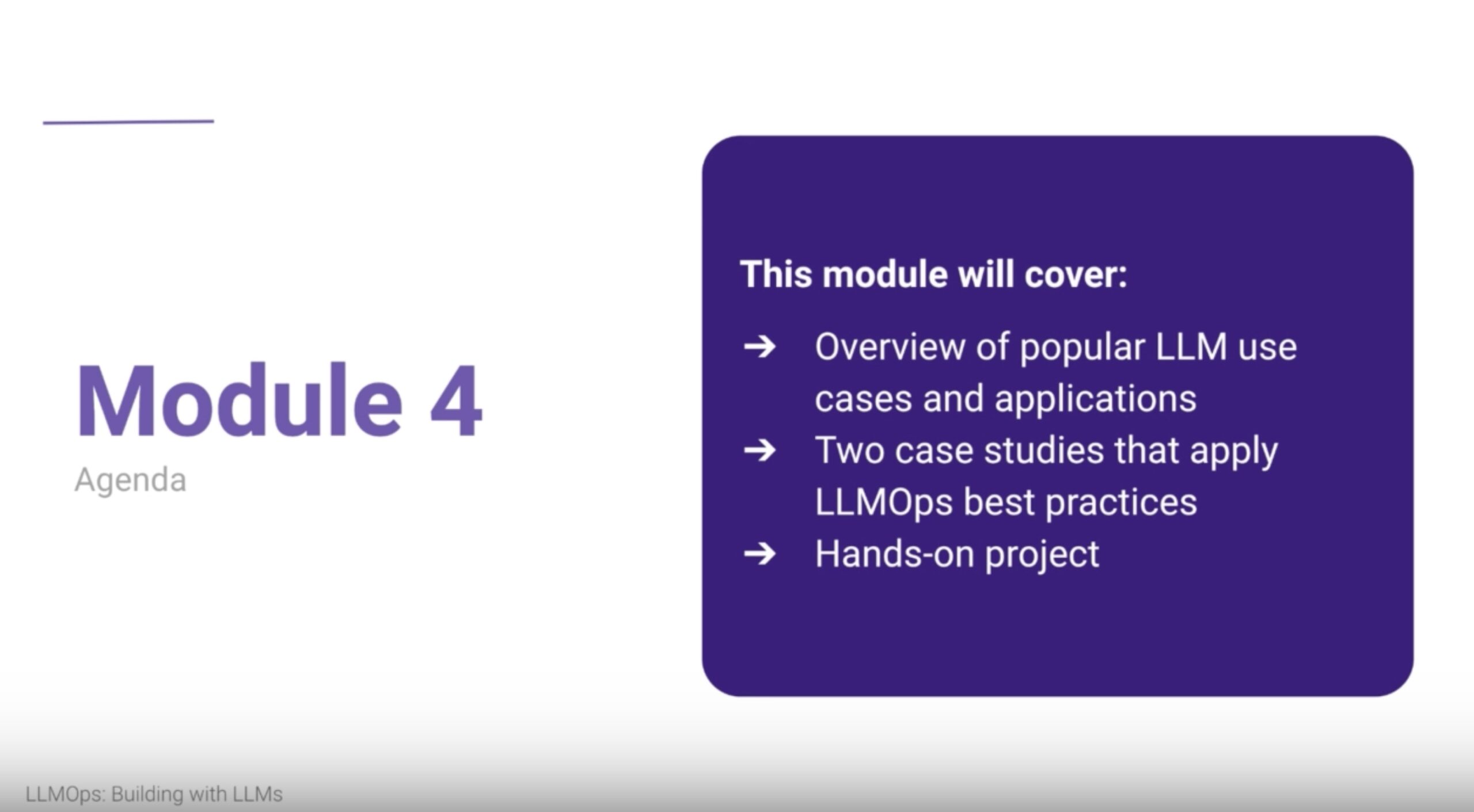 why this course module from llm course
