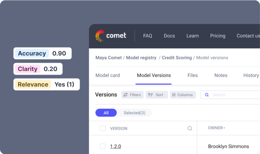 Model Version Machine Learning Model Versioning | Comet