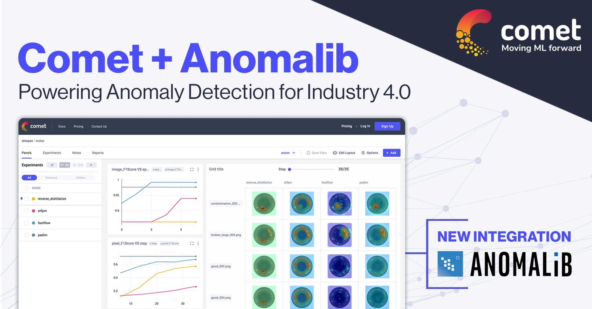 Comet + Anomalib graphic